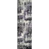 Allerick Monochromatic Abstract Gray Area Rug 2 x 5 Runner