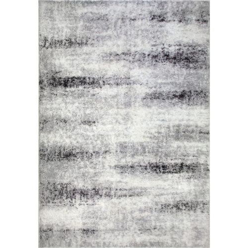 Zielle Soft Shag Painterly Modern Rug Gray Area Rug 4 x 6 Rectangle