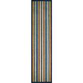 Blithe Colorful Line Indoor Outdoor Area Rug Runner 2' x 8' in Multicolor