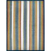 Blithe Colorful Line Indoor Outdoor Area Rug Rectangle 5'3" x 7' in Multicolor