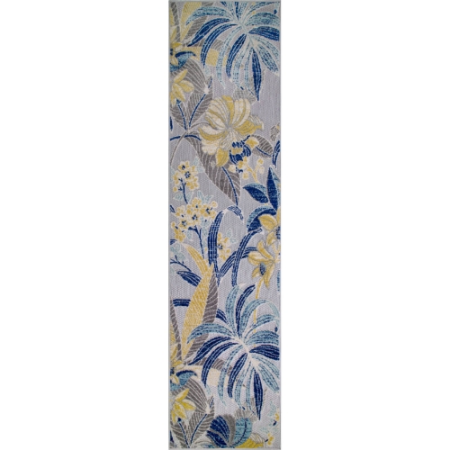 Song Floral Indoor Outdoor Area Rug Runner 2' x 8' in Multicolor