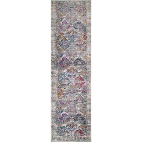 Calian Multicolor Patchwork Boho Chic Faded Area Rug 2 x 8 Runner