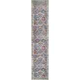 Calian Multicolor Patchwork Boho Chic Faded Area Rug 2 x 10 Runner