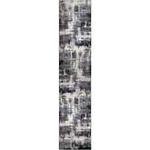 Allerick Monochromatic Abstract Gray Area Rug 2 x 10 Runner