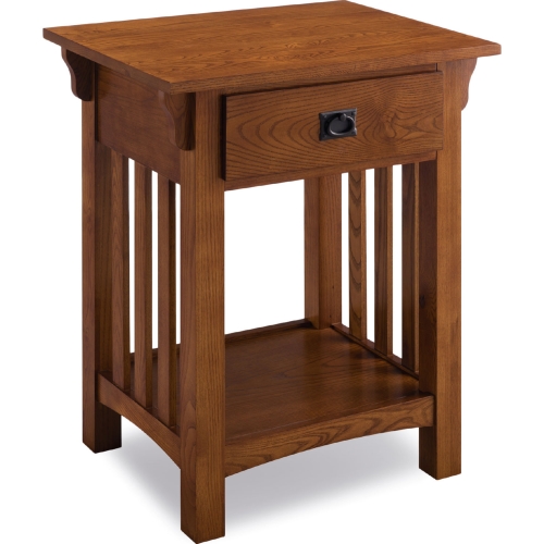 Mission Impeccable Nightstand w/ Drawer in Oak & Iron