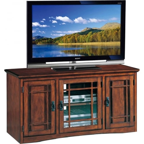 Riley Holliday Mission Style 50" TV Stand Console in Medium Oak Finish