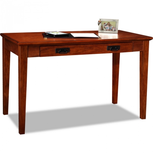 Home Office Mission Style Laptop Desk in Medium Oak