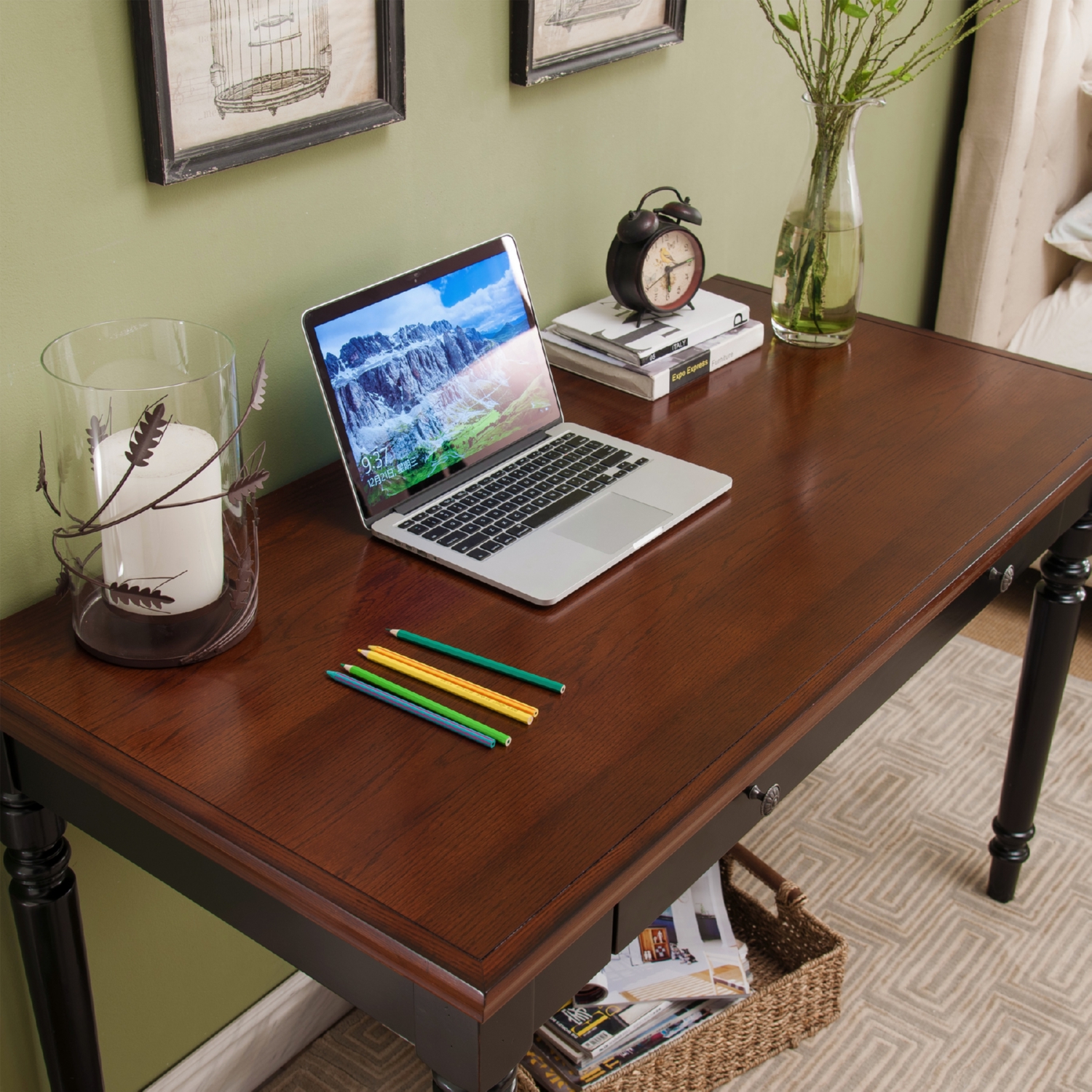 leick home farmhouse laptop desk