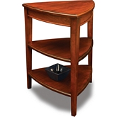 Favorite Finds Shield Shape 3 Tier Table in Auburn Cherry