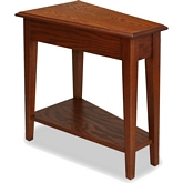 Favorite Finds Recliner Wedge Table in Medium Oak