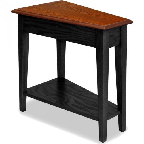 Favorite Finds Recliner Wedge Table in Slate with Medium Oak Top