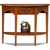 Favorite Finds Demilune Console / Sofa Table in Medium Oak