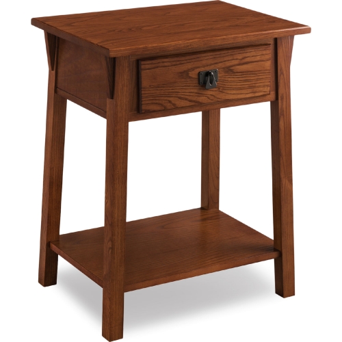 Mission Nightstand in Russet Finish w/ Canted Legs