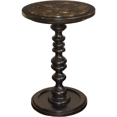 Pitcairn Accent End Table in Stone & Wood