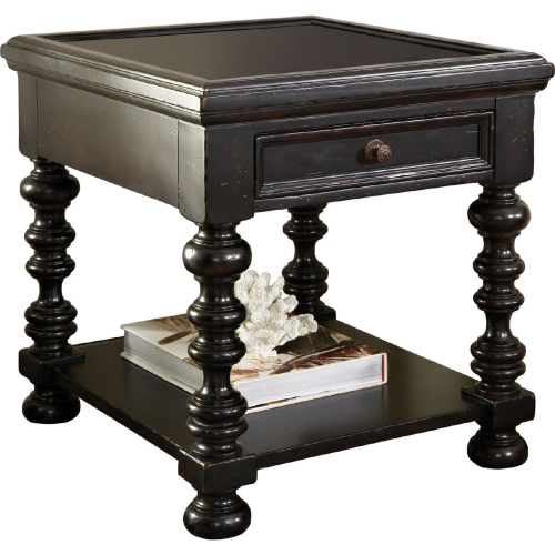 Explorer End Table in Tamarind Black Finish