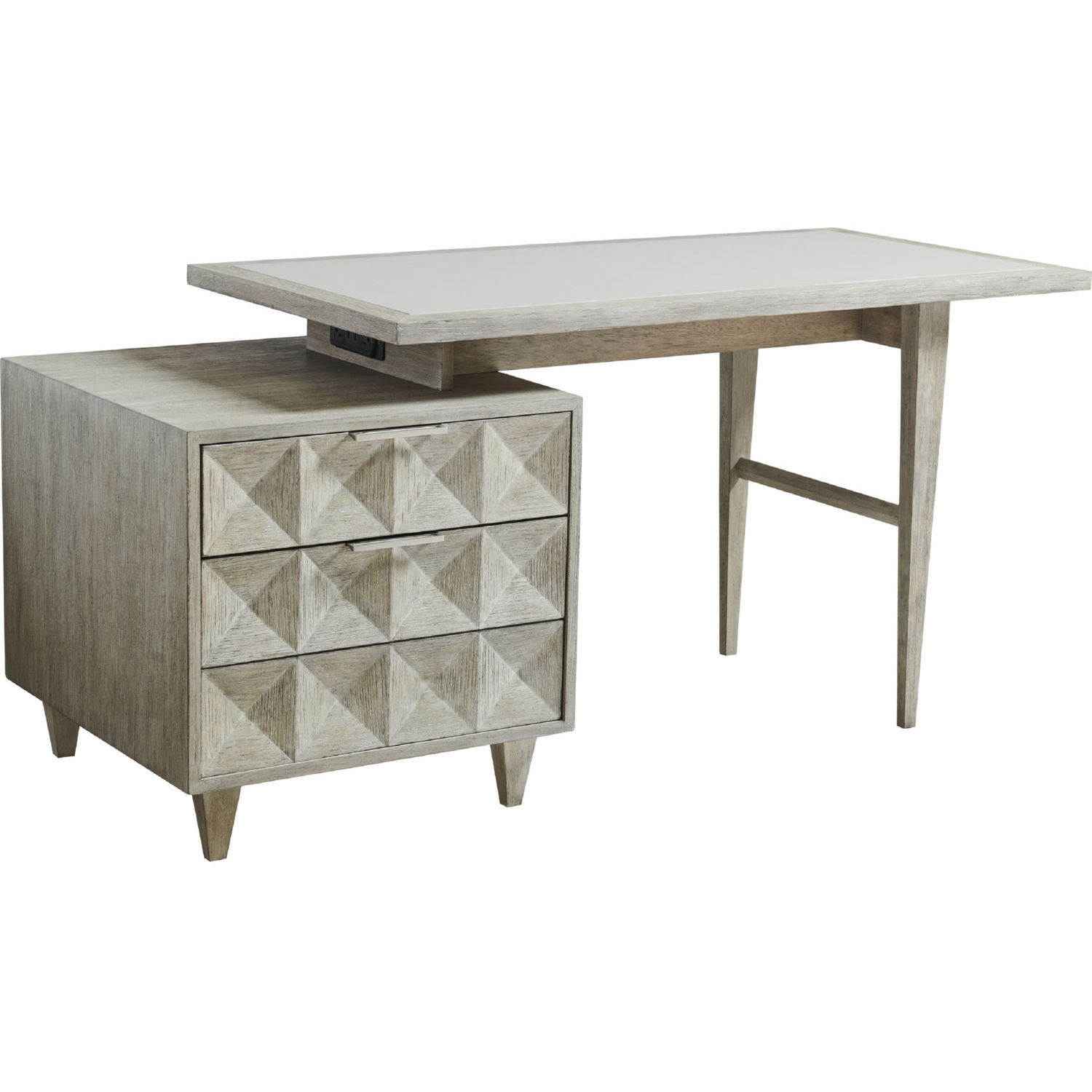 Conway Wood Writing Desk with Storage Gray - Threshold™