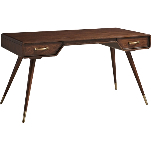 Cassina Writing Desk in Walnut Finish & Raffia