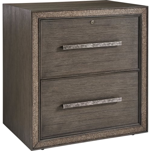 Chapman Lateral File Chest Cabinet in Sandblasted Graphite Wood