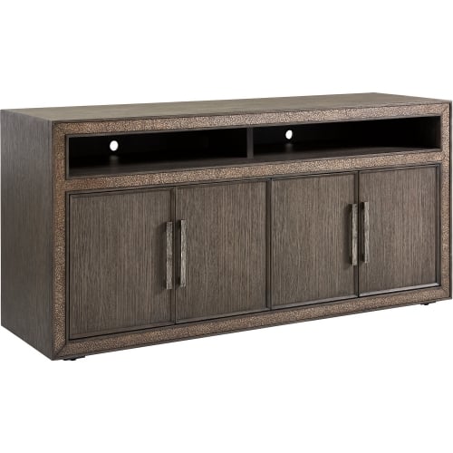 Hampton 66" TV Stand Media Console Credenza in Sandblasted Graphite