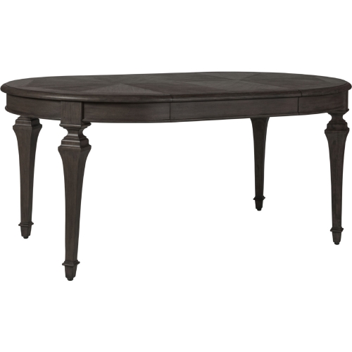 Aperitif 42" Round to 66" Oval Dining Table in Antico Brown