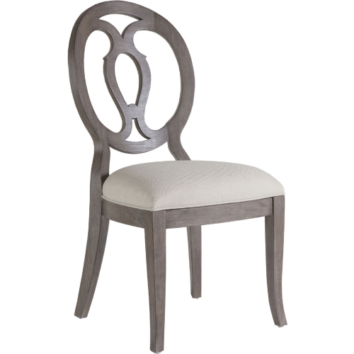 Axiom Dining Chair in Greige Fabric & Brushed Gray (Set of 2)