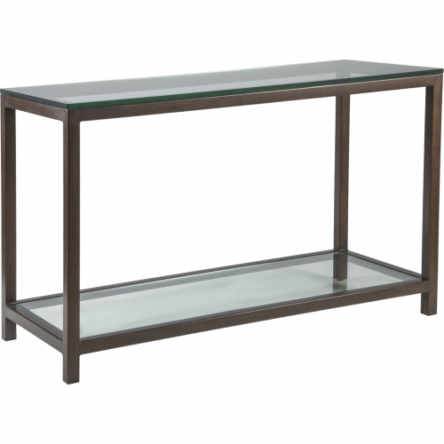 Per Se Console Table in Antique Copper Finish & Glass