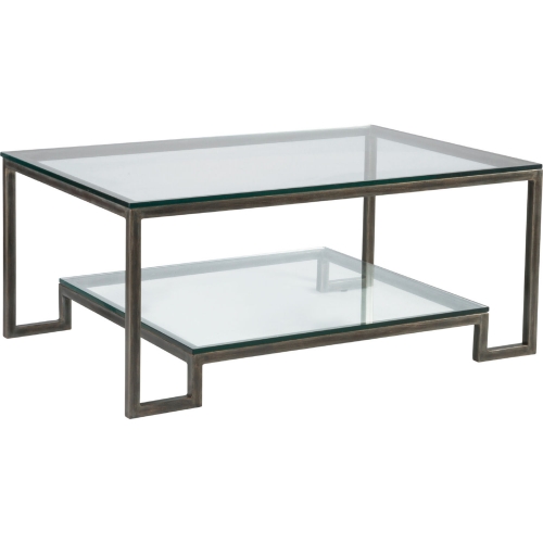 Bonaire Cocktail Coffee Table in Iron Metal & Glass