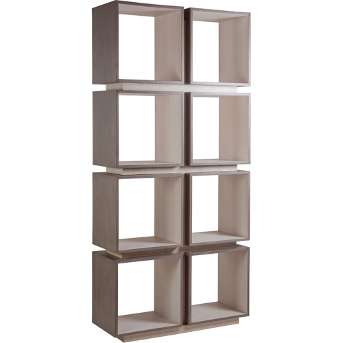 Mercury 8 Cube Etagere Bookcase in Bleached Ash & Oak Veneer