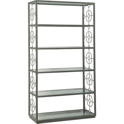 Honeycomb Etagere Bookcase in Iron Metal & Glass