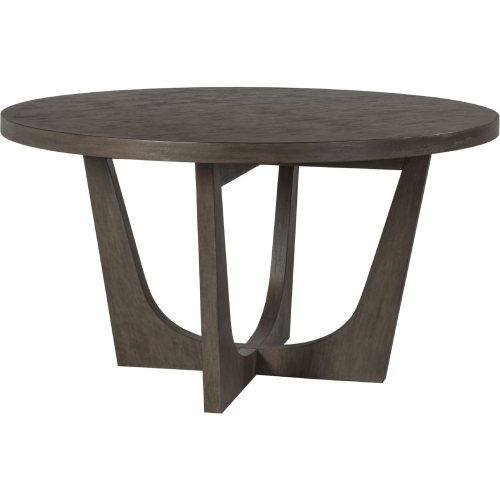 Brio 54" Round Dining Table in Antico Brown Finish