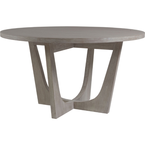 Brio 54" Round Dining Table in White Wash Finish