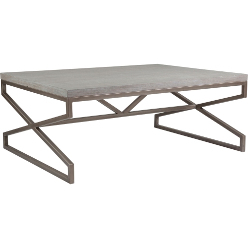 Edict Cocktail Coffee Table in White Wash Finish