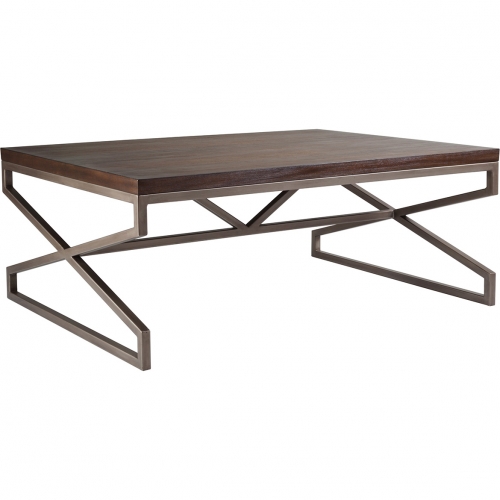 Edict Cocktail Coffee Table in Marrone Brown Finish