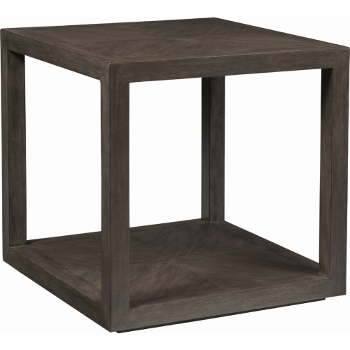 Credence Square End Table in Antico Brown Finish