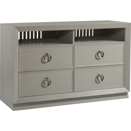 Zeitgeist 54" Media Console TV Stand in Brushed White Gray Wood