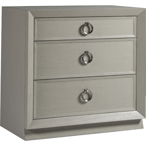 Zeitgeist 3 Drawer Hall Chest in Brushed White Gray Wood