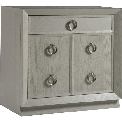 Zeitgeist Hall Door Chest in Brushed White Gray Wood