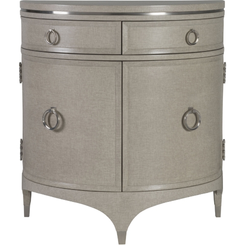 Zeitgeist Demilune Chest in Wood & Linen