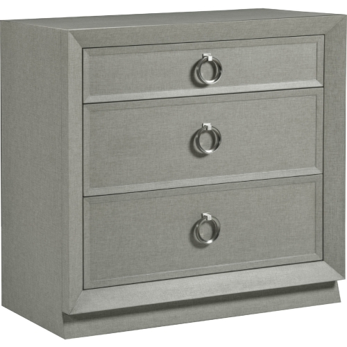 Zeitgeist 3 Drawer Hall Chest in Wood & Linen