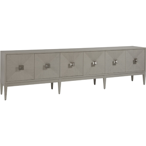 Logan 107" Media Console TV Stand Buffet in Brushed White Oak