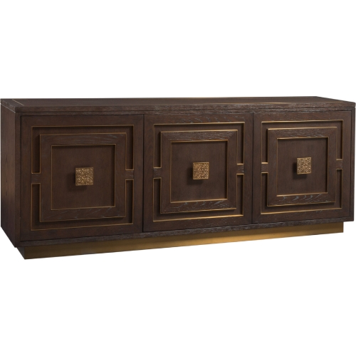 Verbatim 75" Media Console TV Stand in Brushed Brown & Ceruse Wood