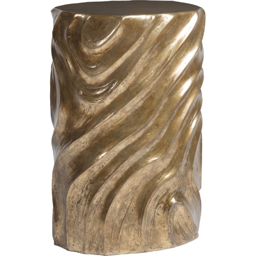 Catalan Oval Drum End Table in Bronze