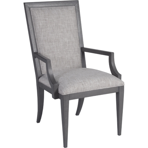 Appellation Dining Arm Chair in Taupe Fabric & Gray Wood (Set of 2)