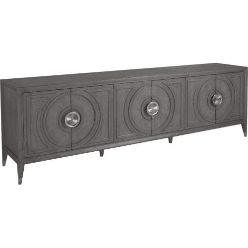 Appellation 94" Media Console TV Stand in Brushed Gray Wood