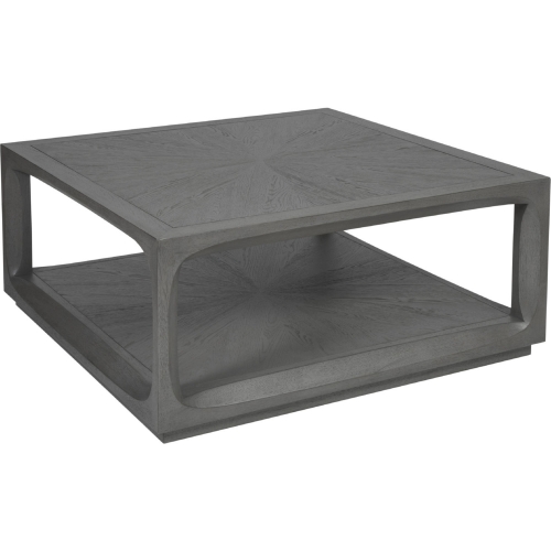 Appellation 42" Square Cocktail Table in Brushed Gray Wood