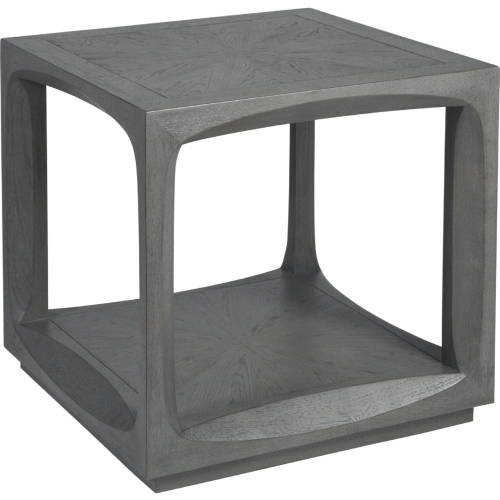 Appellation 25" Square End Table in Brushed Gray Wood