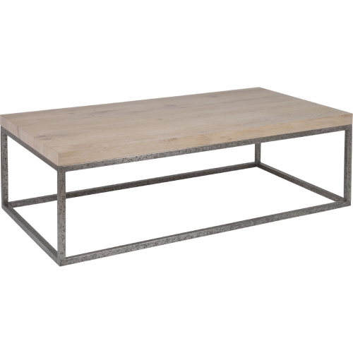 Foray Cocktail Coffee Table in Distressed Oak Veneer & Iron