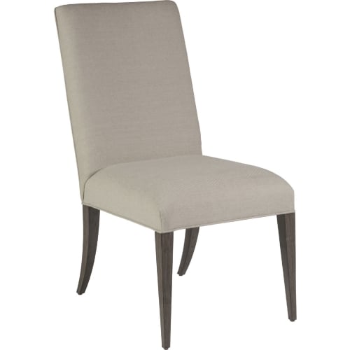 Madox Dining Chair in Greige Fabric & Antico Brown Finish (Set of 2)