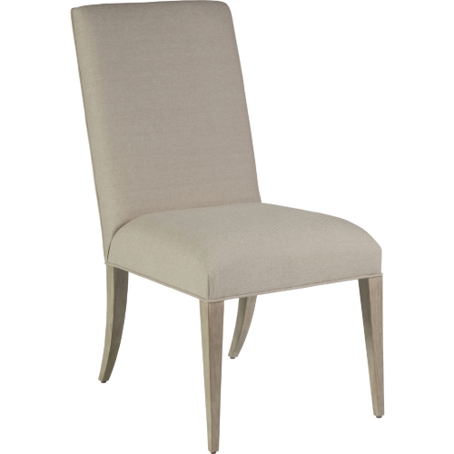 Madox Dining Chair in Greige Fabric & White Wash Finish (Set of 2)