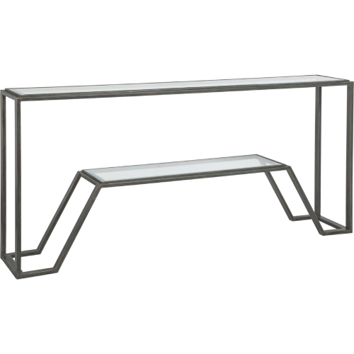 Byron Console Table in Iron Metal & Glass